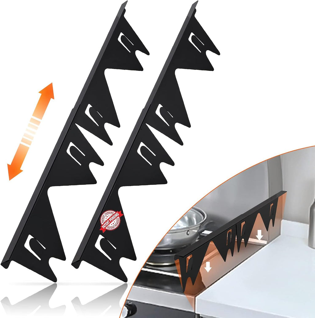 PURET Stainless Steel Stove Gap Cover Extendable 13.8" to 27.5" - Heat-Resistant Kitchen Counter Gap Guard for Stove, Oven and Appliances